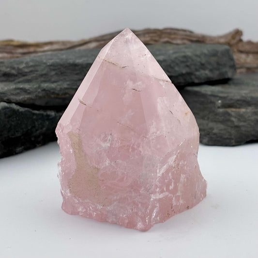 Rough Polished Point Rose Quartz