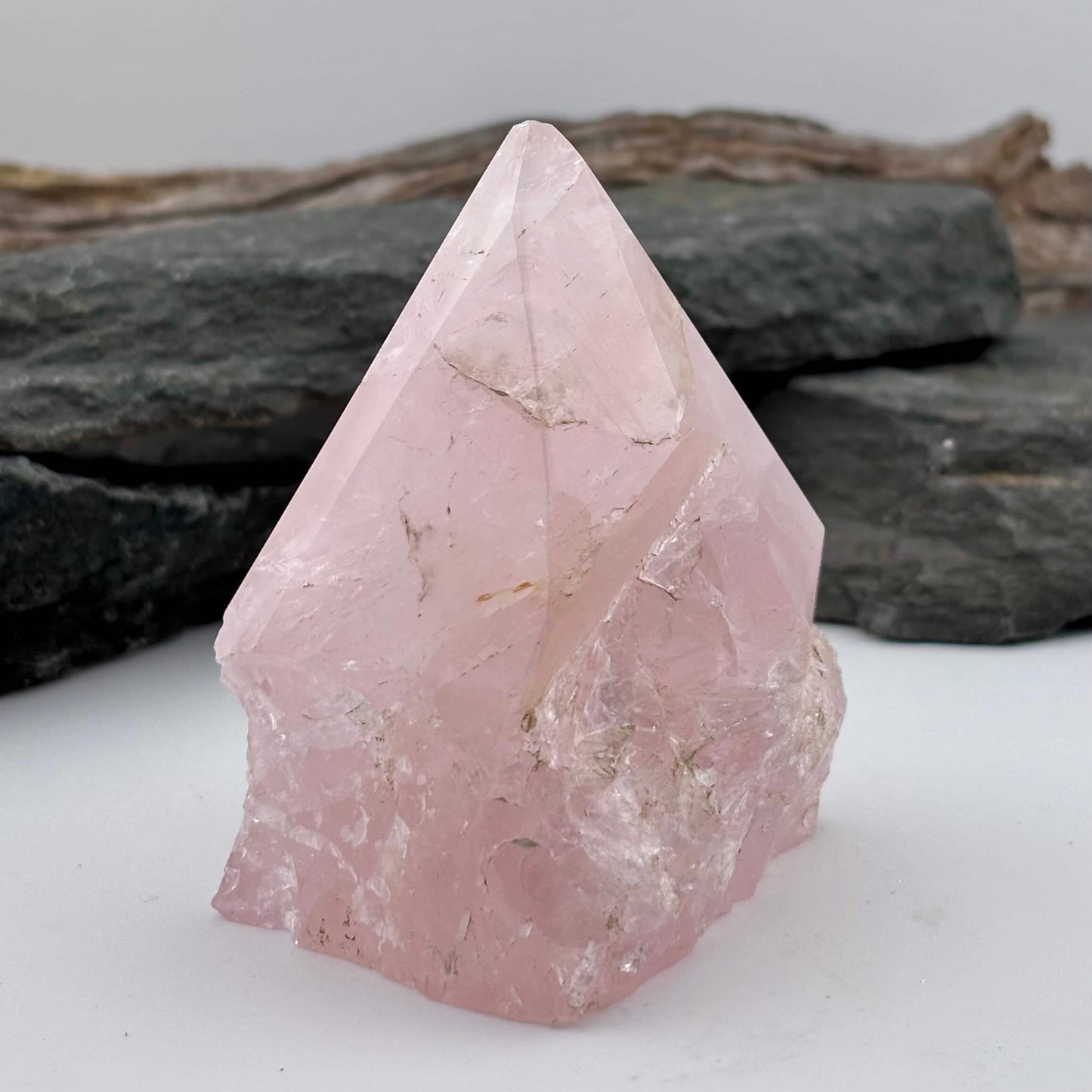 Rough Polished Point Rose Quartz