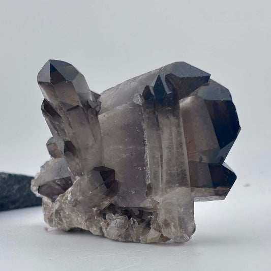 Brazilian Smoky Quartz Cluster with natural Terminator Points - 292 grams