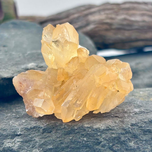 Brazilian Tangerine Quartz Cluster