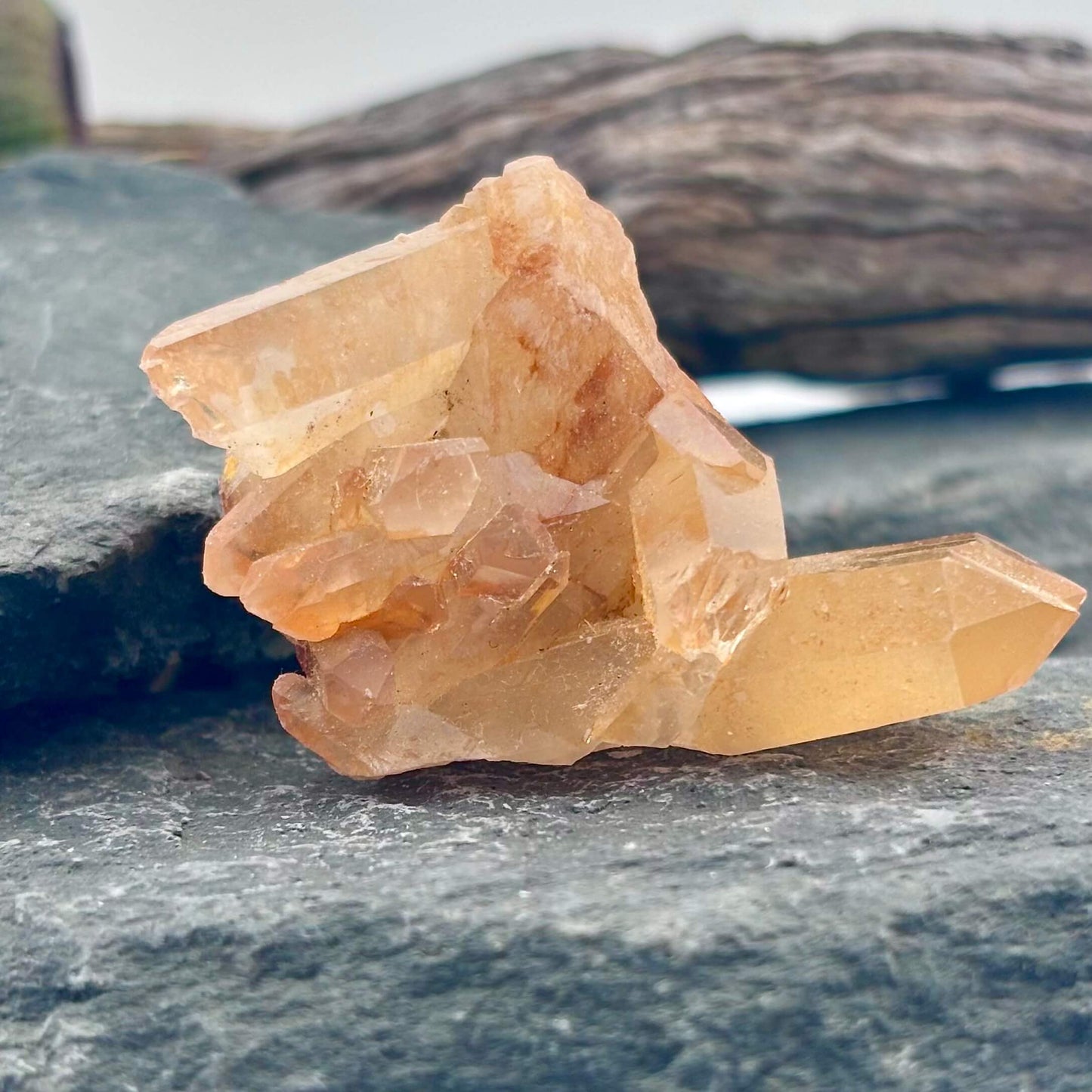 Brazilian Tangerine Quartz Cluster