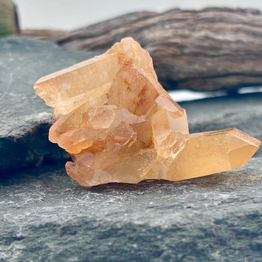 Brazilian Tangerine Quartz Cluster