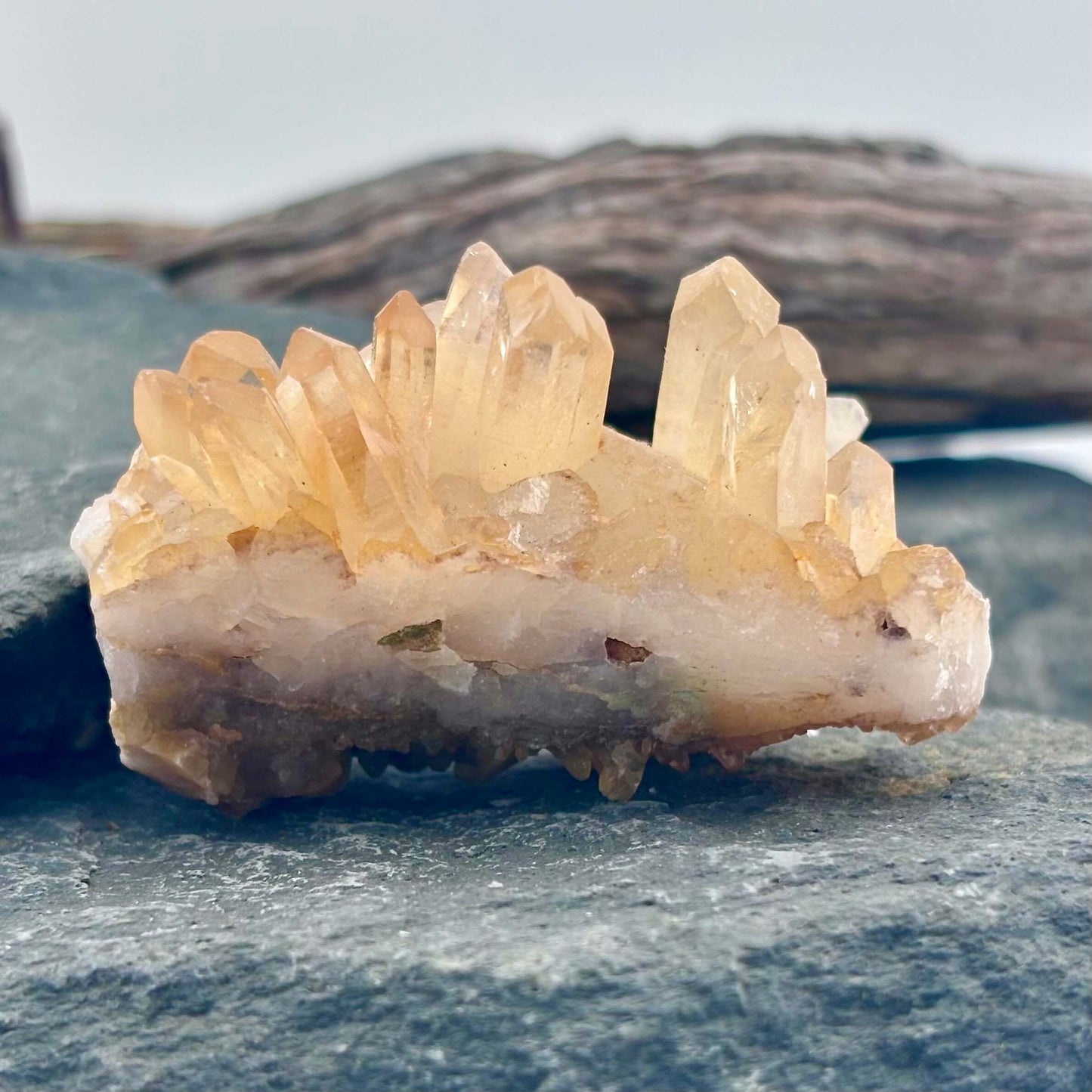 Brazilian Tangerine Quartz Cluster