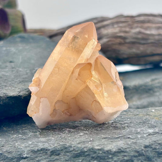 Brazilian Tangerine Quartz Cluster