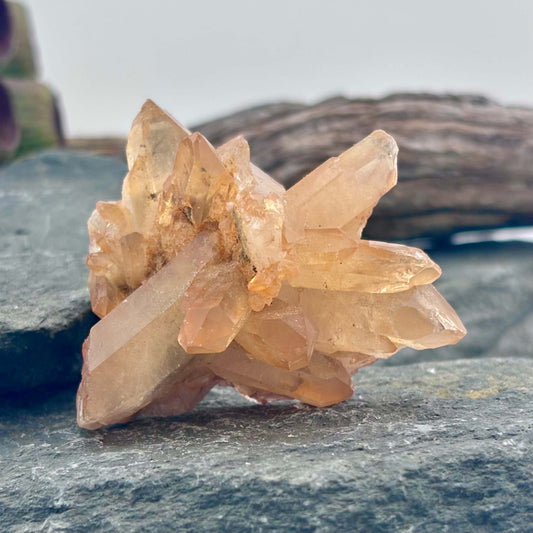 Brazilian Tangerine Quartz Cluster