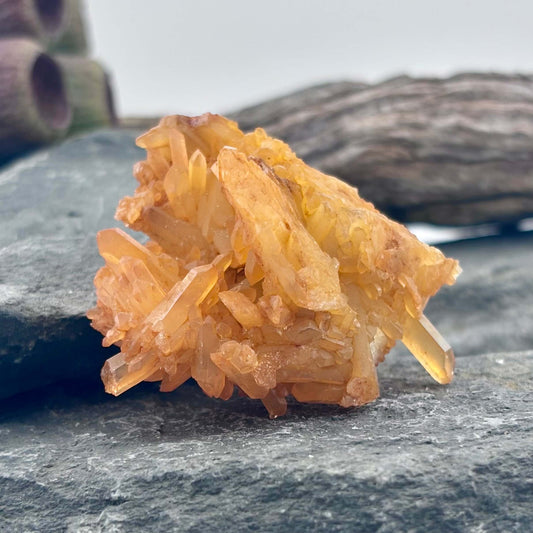 Brazilian Tangerine Quartz Cluster
