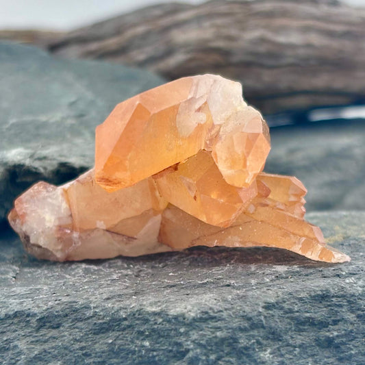 Brazilian Tangerine Quartz Cluster