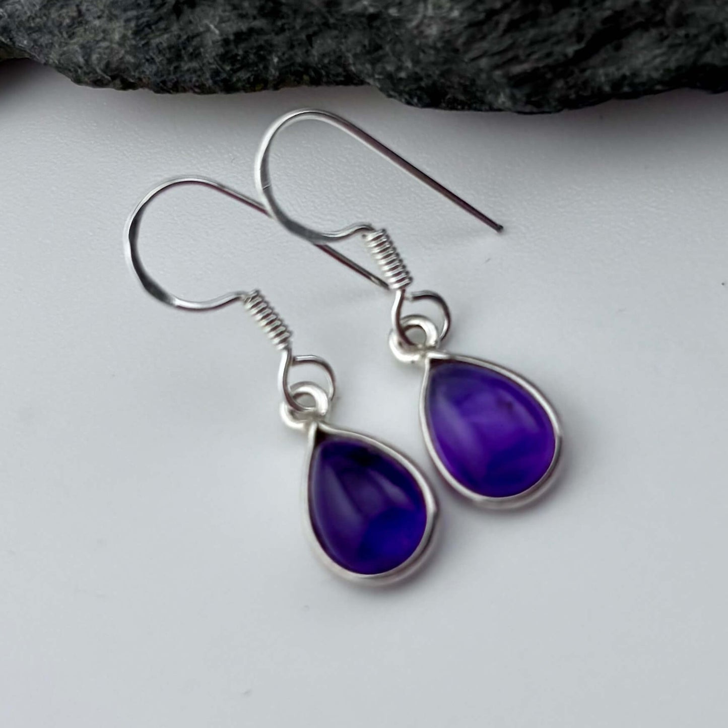 Amethyst teardrop Earrings