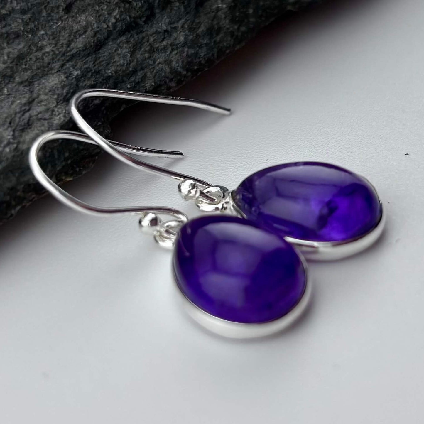 Amethyst teardrop Earrings