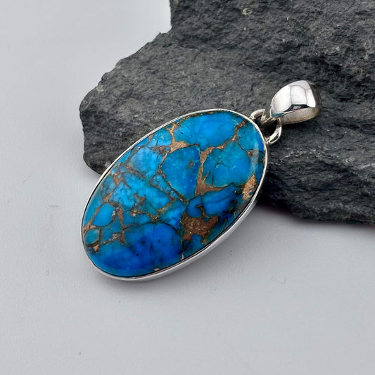 Blue Copper Turquoise Pendant