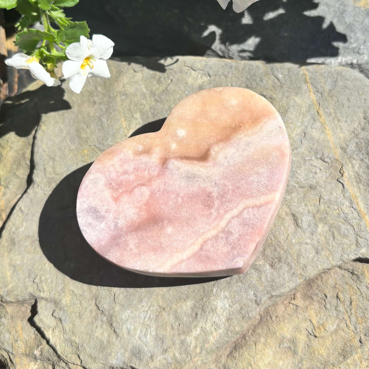 Brazilian Pink Amethyst Polished Heart - 197 grams (#102)
