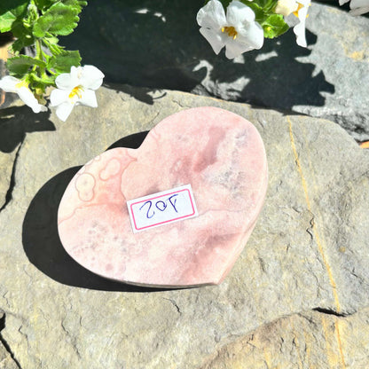 Brazilian Pink Amethyst Polished Heart - 197 grams (#102)