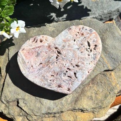 Brazilian Pink Amethyst Polished Heart - 346 grams (#145)