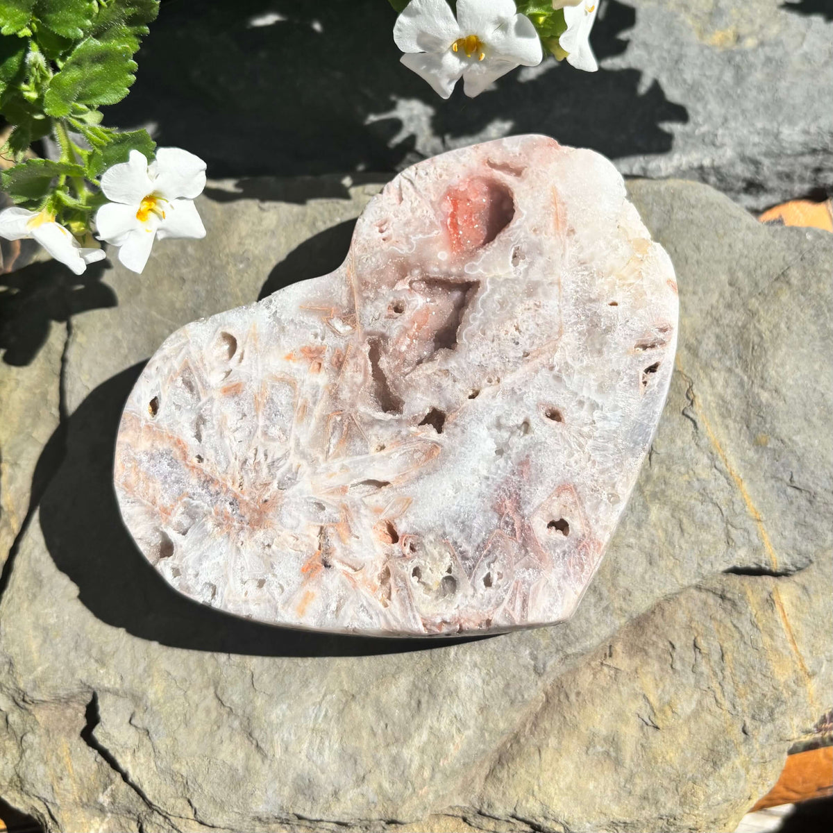 Brazilian Pink Amethyst Polished Heart - 346 grams (#145)