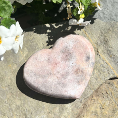 Brazilian Pink Amethyst Polished Heart - 133 grams (#160)
