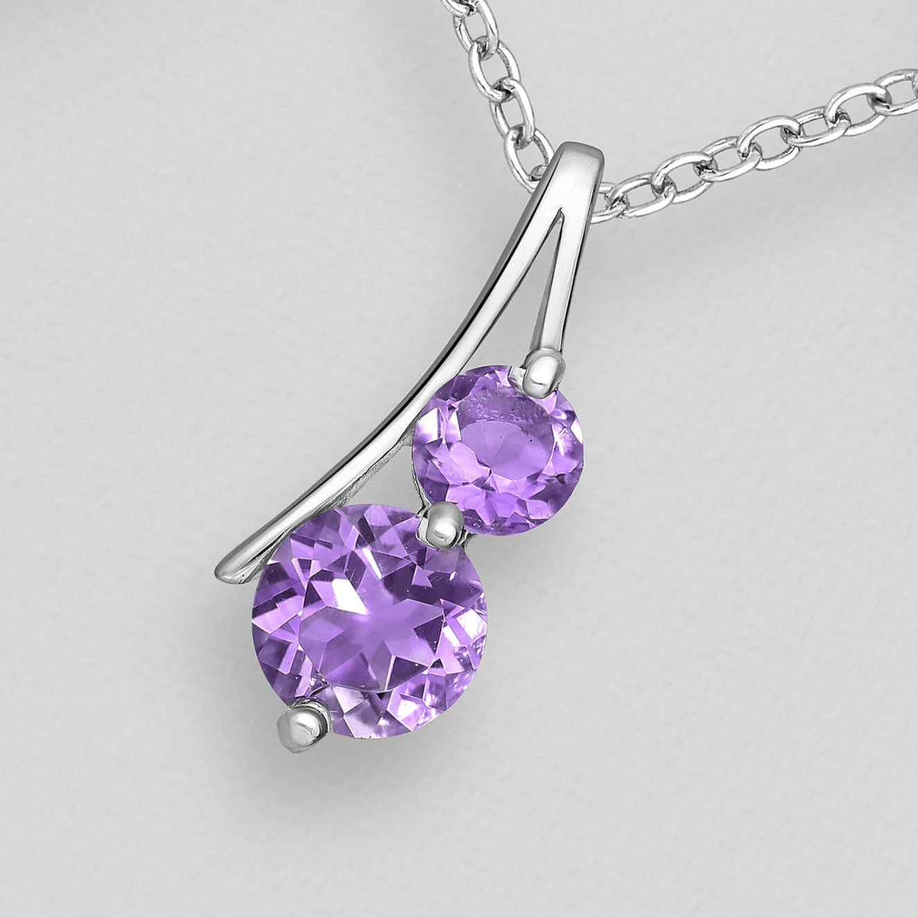 amethyst facetted pendant 