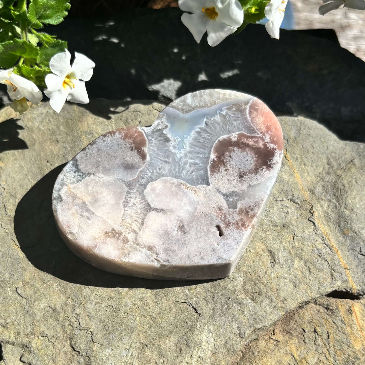 Brazilian Pink Amethyst Polished Heart - 180 grams (#19)