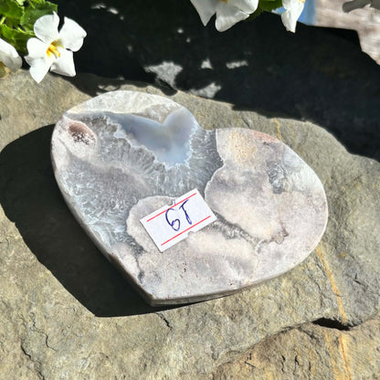 Brazilian Pink Amethyst Polished Heart - 180 grams (#19)