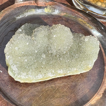 Brazilian Green Rainbow Amethyst Grape Druzy Cluster Flat - 62 grams