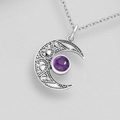 Amethyst Moon pendant
