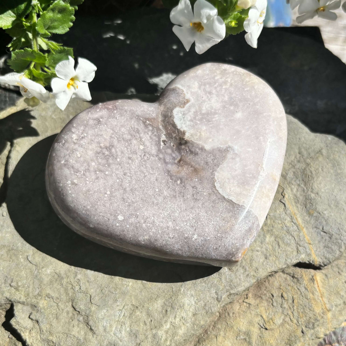 Brazilian Pink Amethyst Polished Heart - 404 grams (#23)