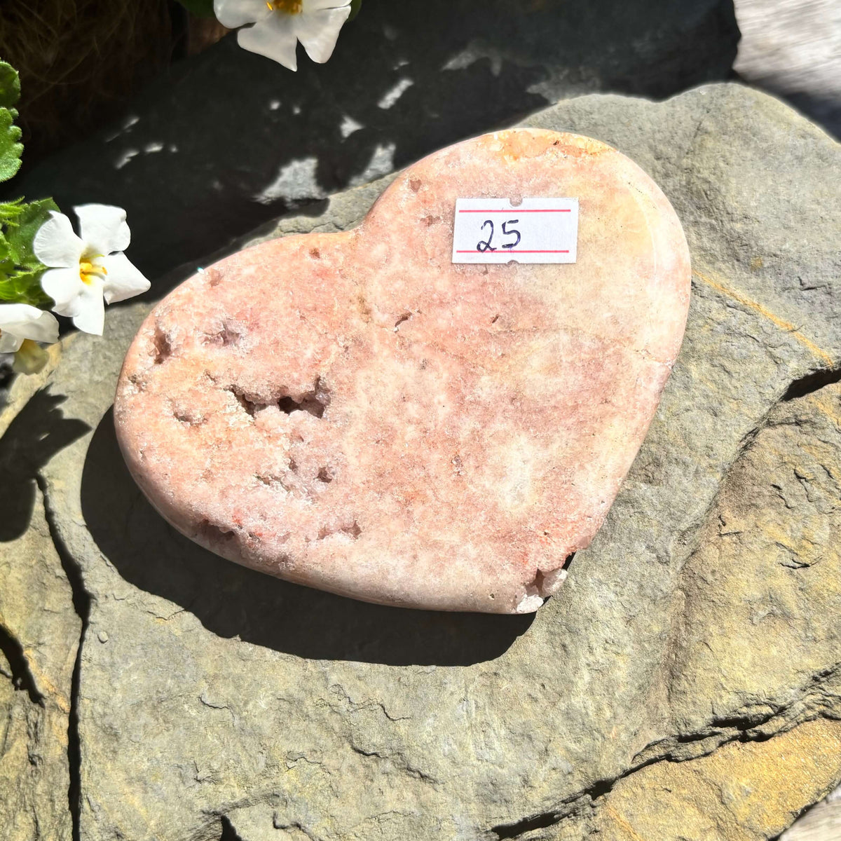 Brazilian Pink Amethyst Polished Heart - 220 grams (#25)