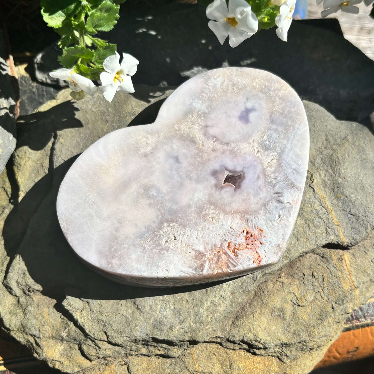 Brazilian Pink Amethyst Polished Heart - 398 grams (#31)