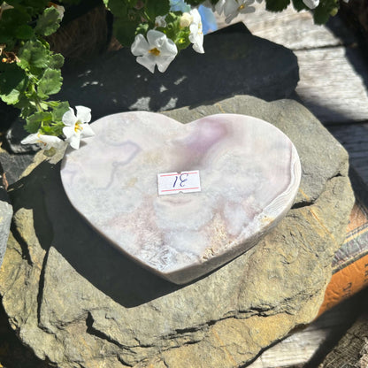 Brazilian Pink Amethyst Polished Heart - 398 grams (#31)