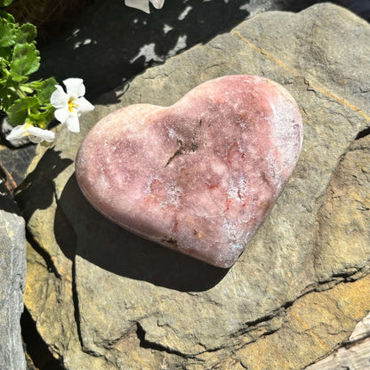Brazilian Pink Amethyst Polished Heart - 281 grams (#33)