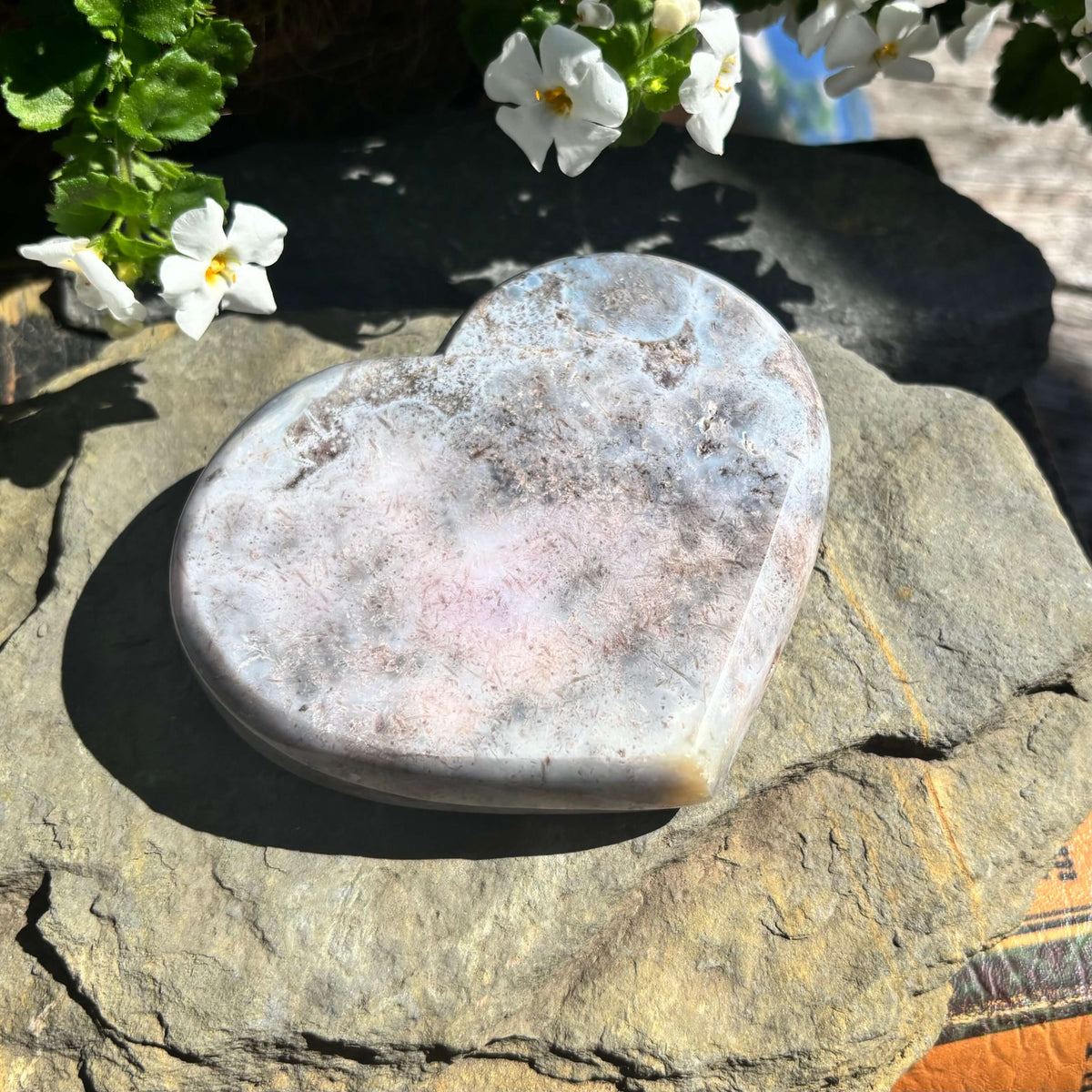 Brazilian Pink Amethyst Polished Heart - 363 grams (#35)