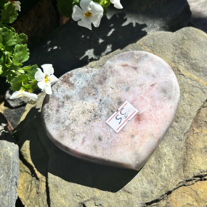 Brazilian Pink Amethyst Polished Heart - 363 grams (#35)