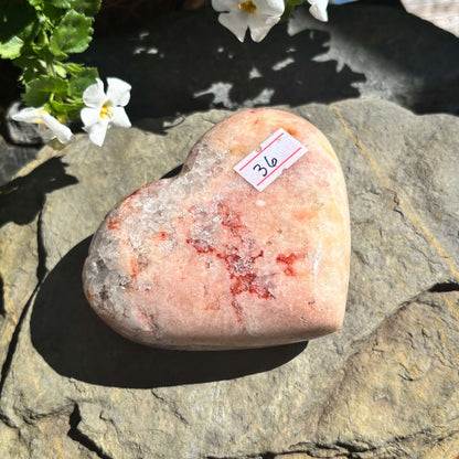 Brazilian Pink Amethyst Polished Heart - 315 grams (#36)
