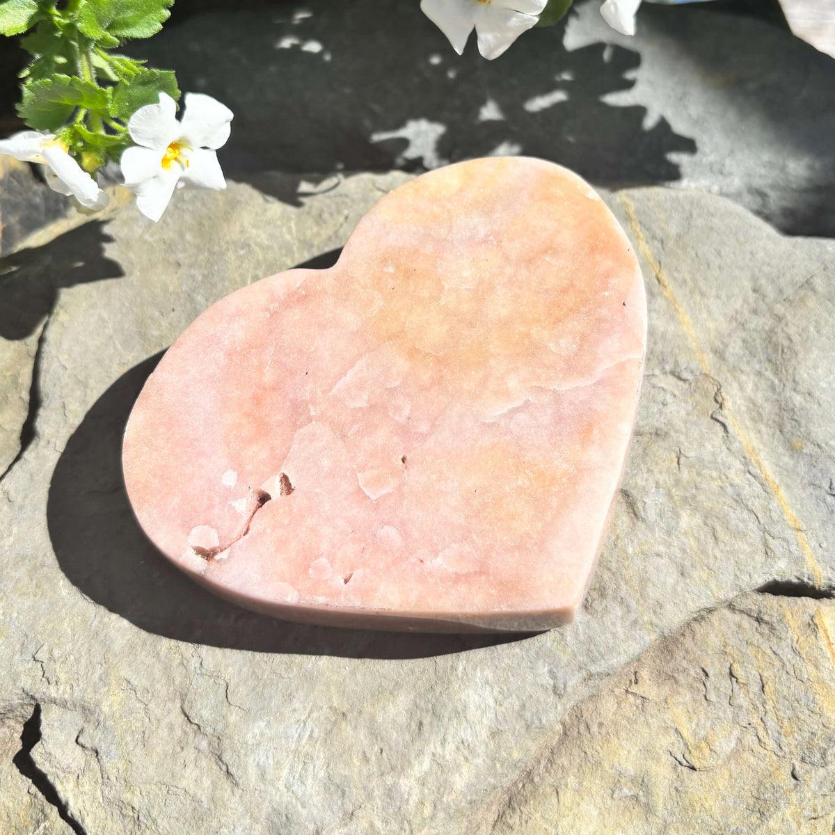 Brazilian Pink Amethyst Polished Heart - 233 grams (#41)