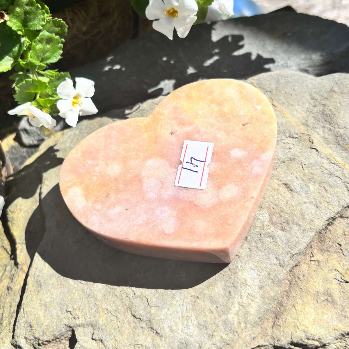 Brazilian Pink Amethyst Polished Heart - 233 grams (#41)