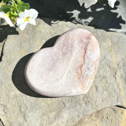 Brazilian Pink Amethyst Polished Heart - 165 grams (#44)