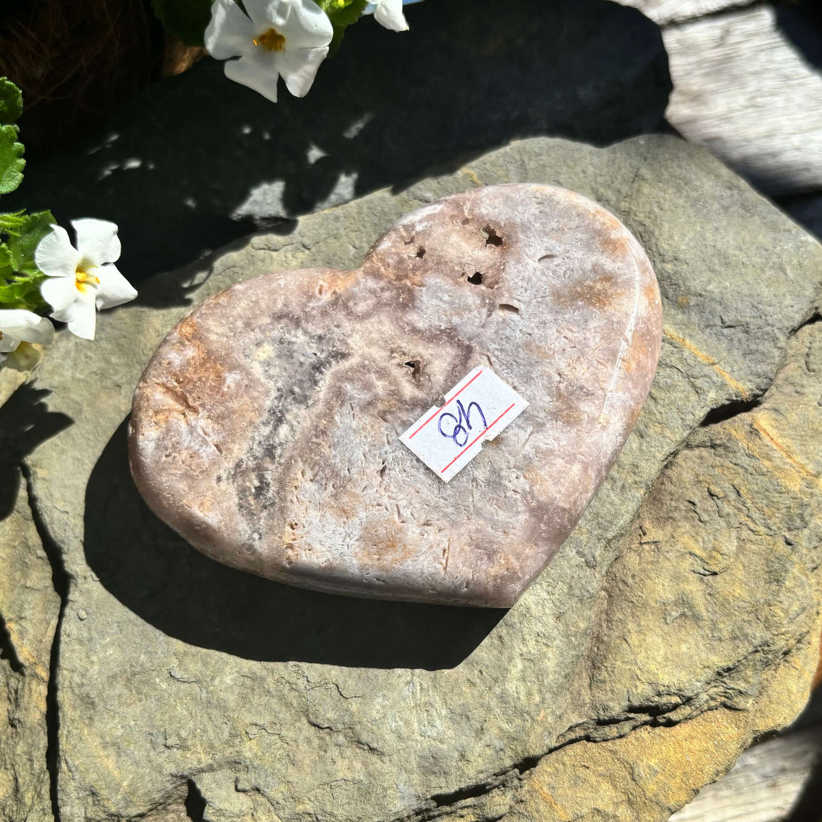 Brazilian Pink Amethyst Polished Heart - 237 grams (#48)