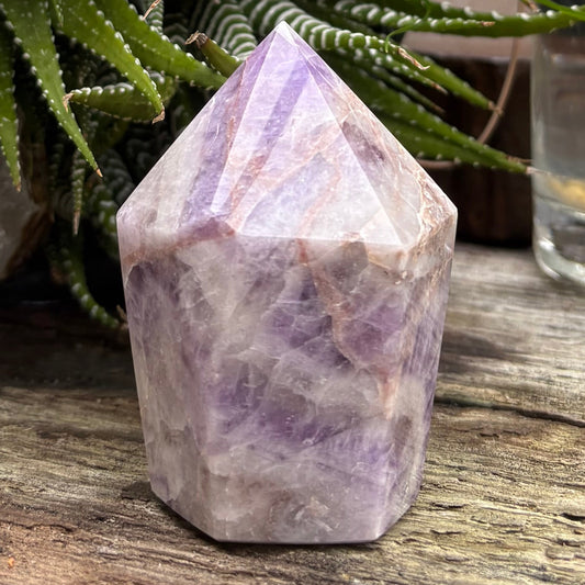 Brazilian Chevron Amethyst Polished Point Tower - 178grams