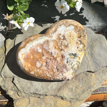 Brazilian Pink Amethyst Polished Heart - 471 grams (#55)