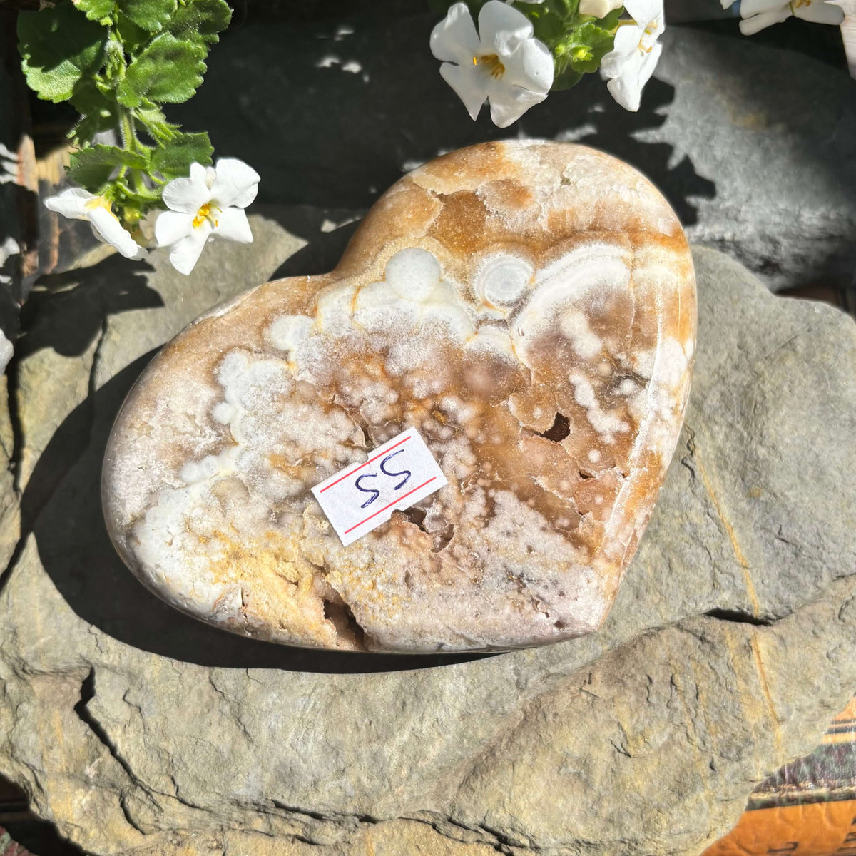 Brazilian Pink Amethyst Polished Heart - 471 grams (#55)
