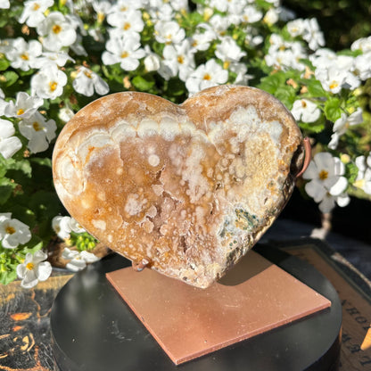 Brazilian Pink Amethyst Polished Heart - 471 grams (#55)