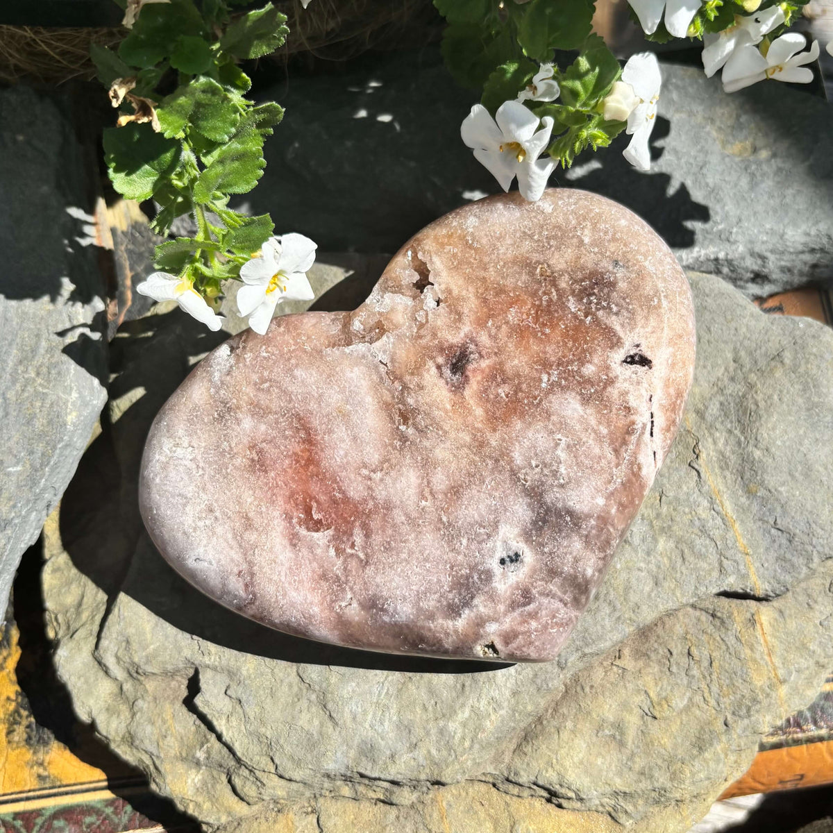 Brazilian Pink Amethyst Polished Heart - 531 grams (#57)
