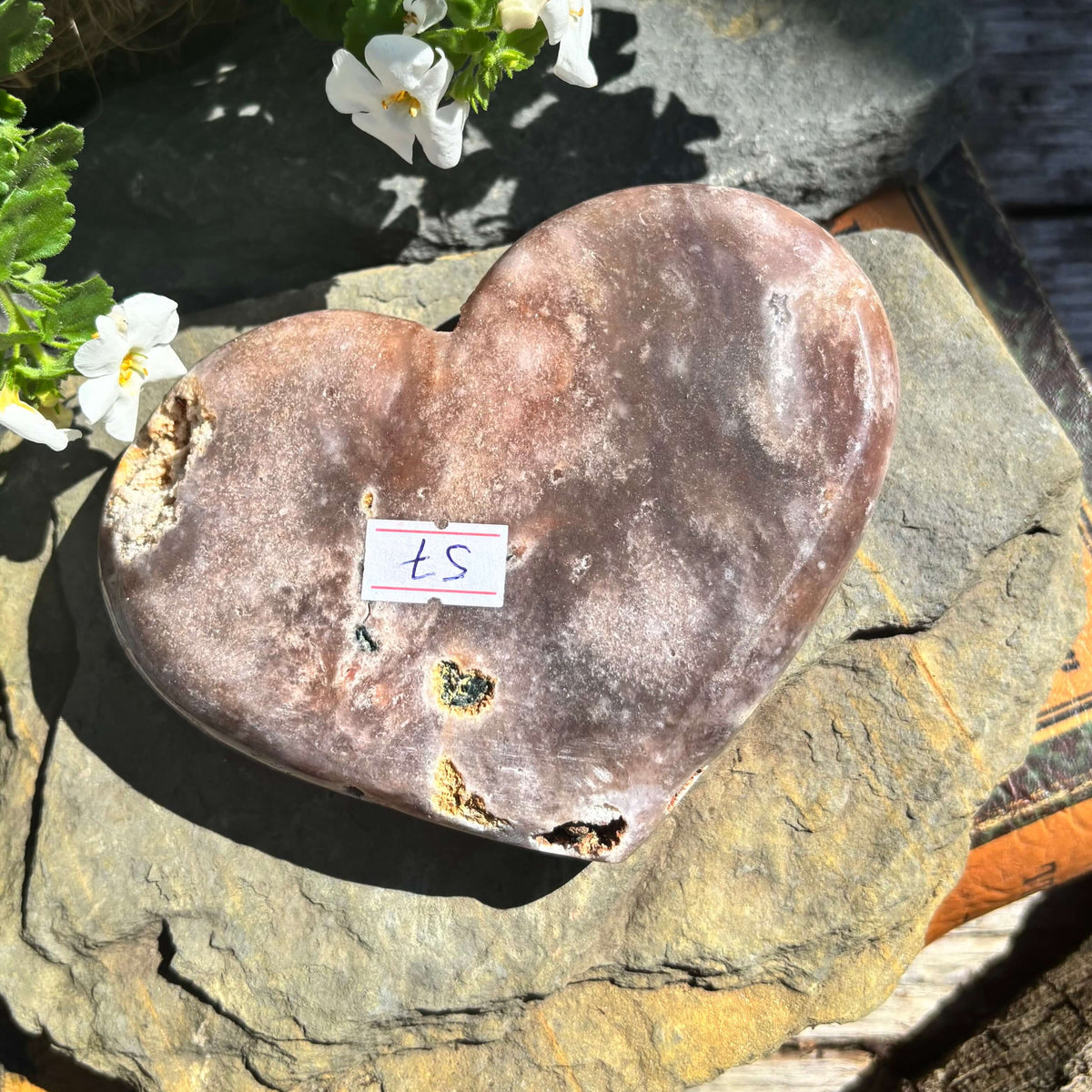 Brazilian Pink Amethyst Polished Heart - 531 grams (#57)