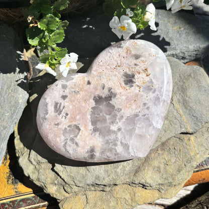 Brazilian Pink Amethyst Polished Heart - 581 grams (#57-1)