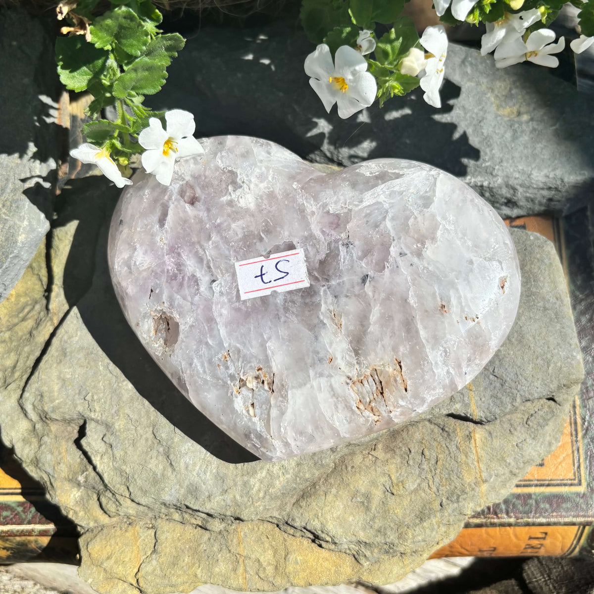 Brazilian Pink Amethyst Polished Heart - 581 grams (#57-1)