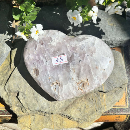 Brazilian Pink Amethyst Polished Heart - 581 grams (#57-1)