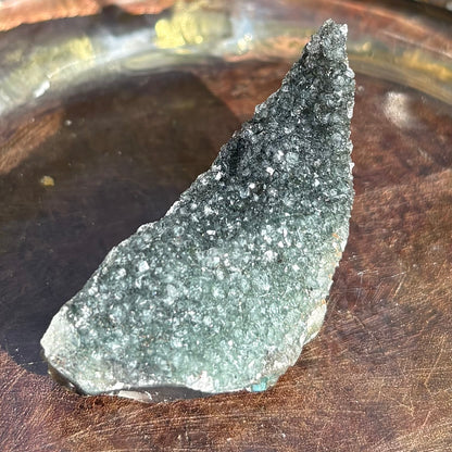 Brazilian Black Rainbow Amethyst Druzy Cluster Flat - 20 grams