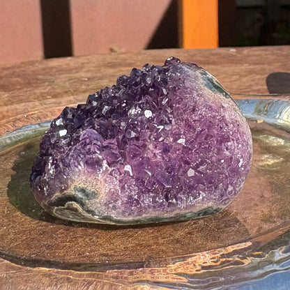 Stunning Brazilian Amethyst freeform druzy cluster - 66grams