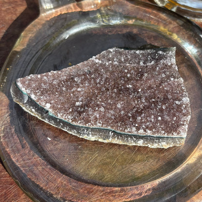 Brazilian Rainbow Amethyst Druzy Cluster Flat - 82 grams