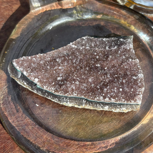 Brazilian Rainbow Amethyst Druzy Cluster Flat - 82 grams