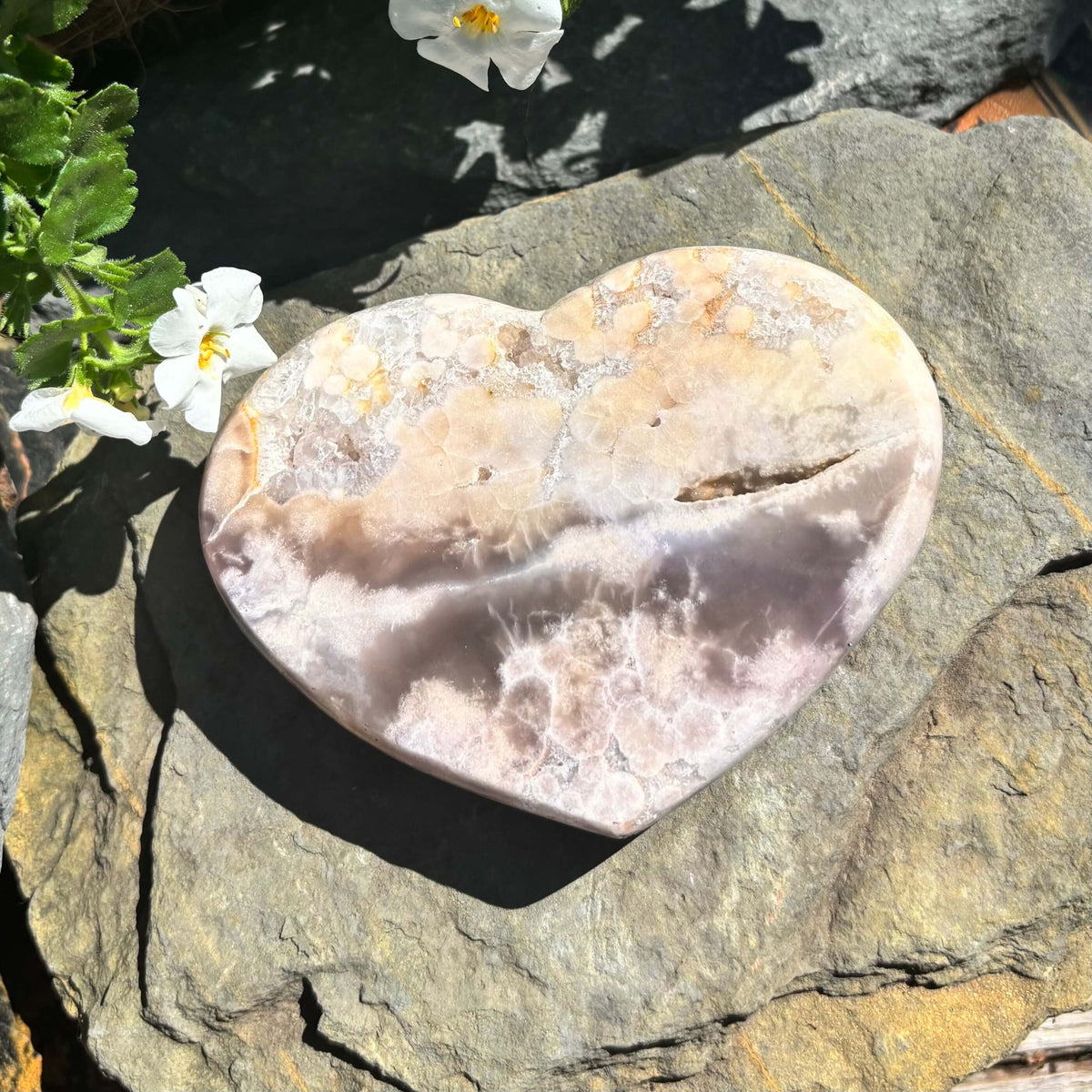 Brazilian Pink Amethyst Polished Heart - 291 grams (#93)